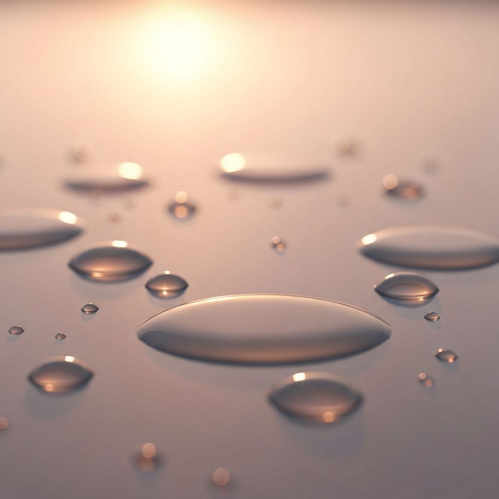 Wassertropfen symbolisieren Hautfeuchtigkeit